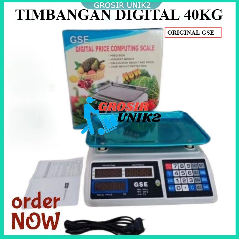 Timbangan Buah Digital 40KG /TIMBANGAN DIGITAL / TIMBANGAN BUAH 40KG Timbangan Digital 40kg 2 Sisi Double Display Timbangan Buah Sayur Barang Laundry Digital 40 kg Digital Computing Scale