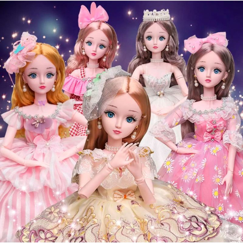 Ready 60cm Boneka BJD Princess Fashion Blink Eye + Bonus