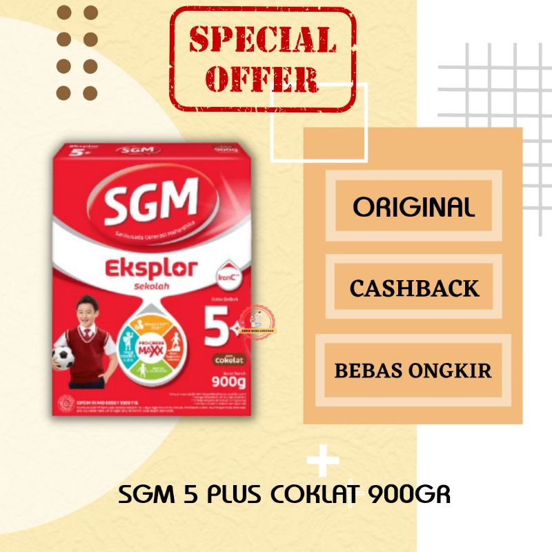 SGM 5 PLUS 900GR MADU / COKLAT SUSU SGM PERTUMBUHAN BUBUK ANAK 5 - 12TAHUN