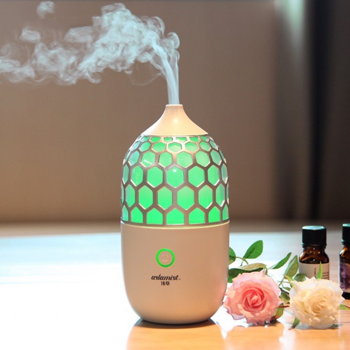 H49 Honeycomb Ultrasonic Diffuser Humidifier 7 LED Light 90ML