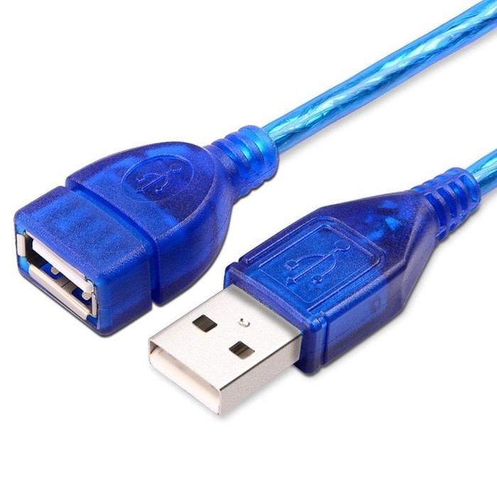 CABLE USB EXTENSION 2.0 TRANSPARAN 3 METER / KABEL PERPANJANGAN USB 3M