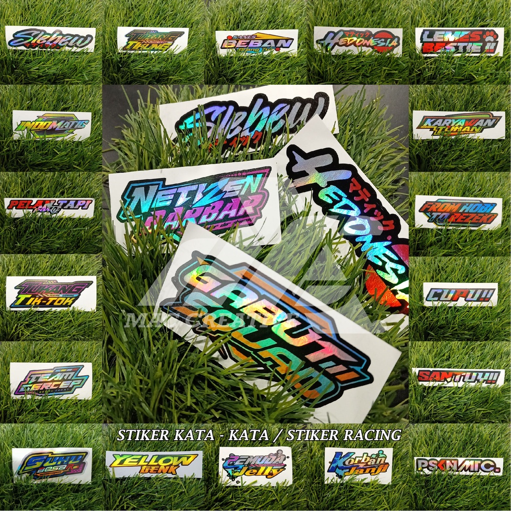 

stiker kata-kata / stiker viral / stiker bengkel terbaru / stiker racing / stiker herex SKV part 1