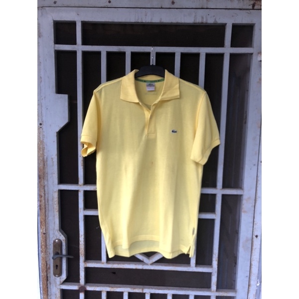 lacoste mustard polo