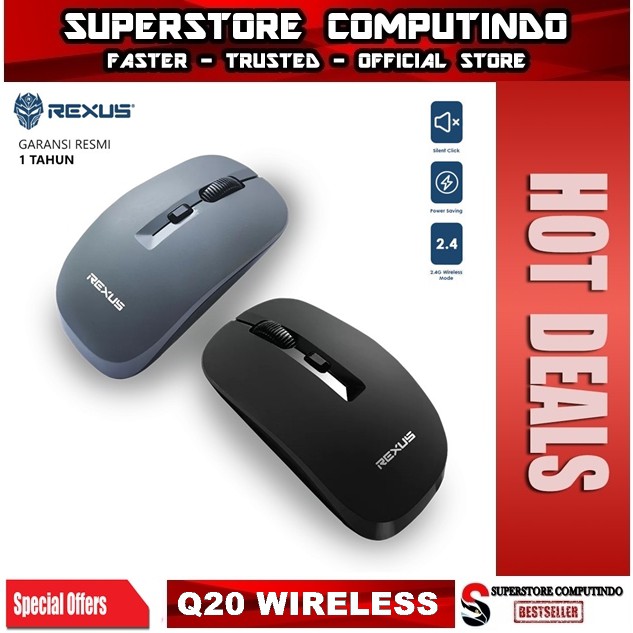 Rexus Q20 Office Mouse Wireless Silent Click