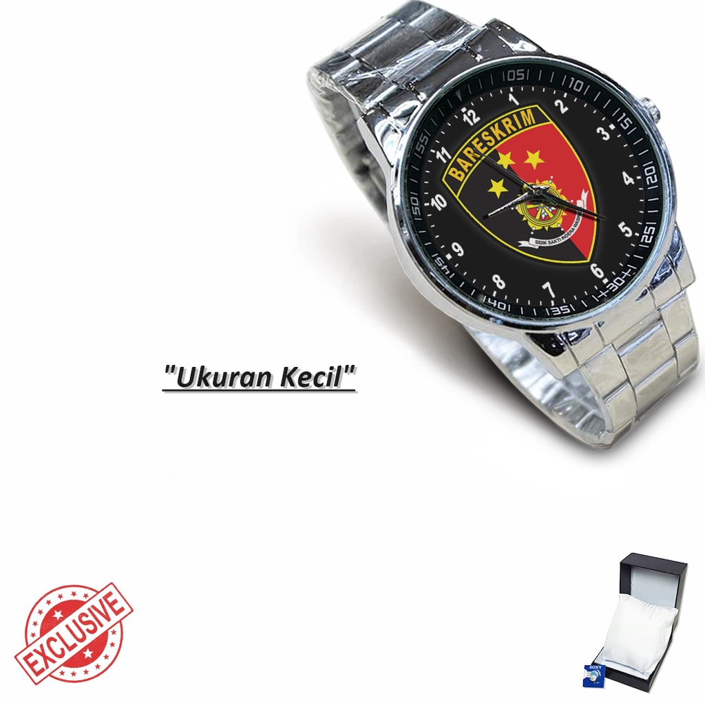 Jam Tangan Rantai Couple POLRI BARESKRIM (Limited Edition)