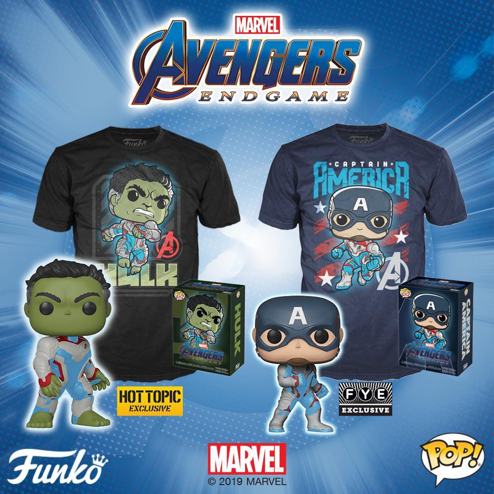 Funko POP! Avengers Endgame T-shirt Bundle Captain America XL