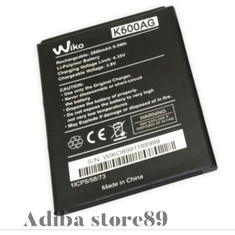 Baterai Batre Wiko K600/W-K600/K600AG Original Battery hp