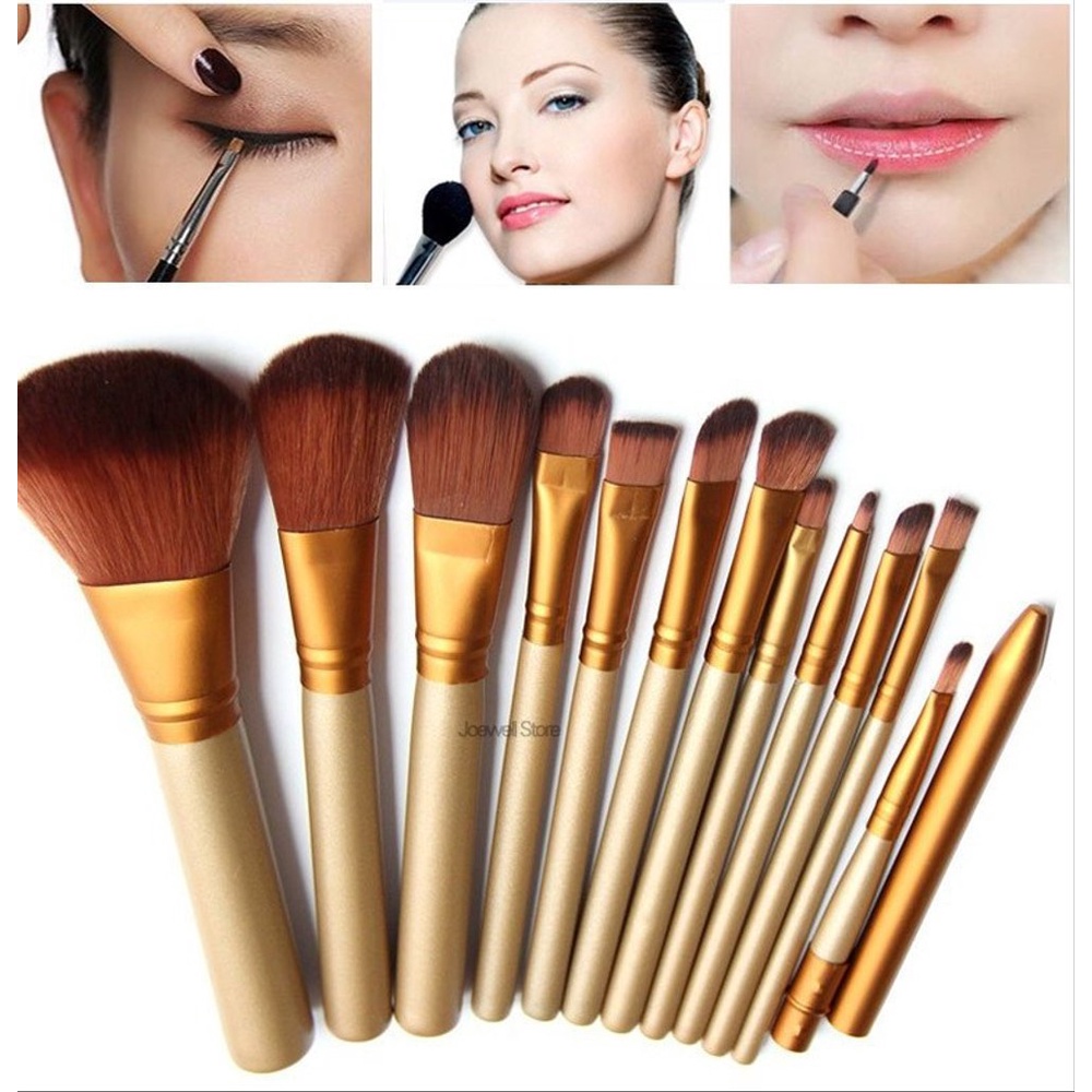 Trend-Kuas Alat Make Up Brush Set 12 in 1 NAKED 3 Murah Import