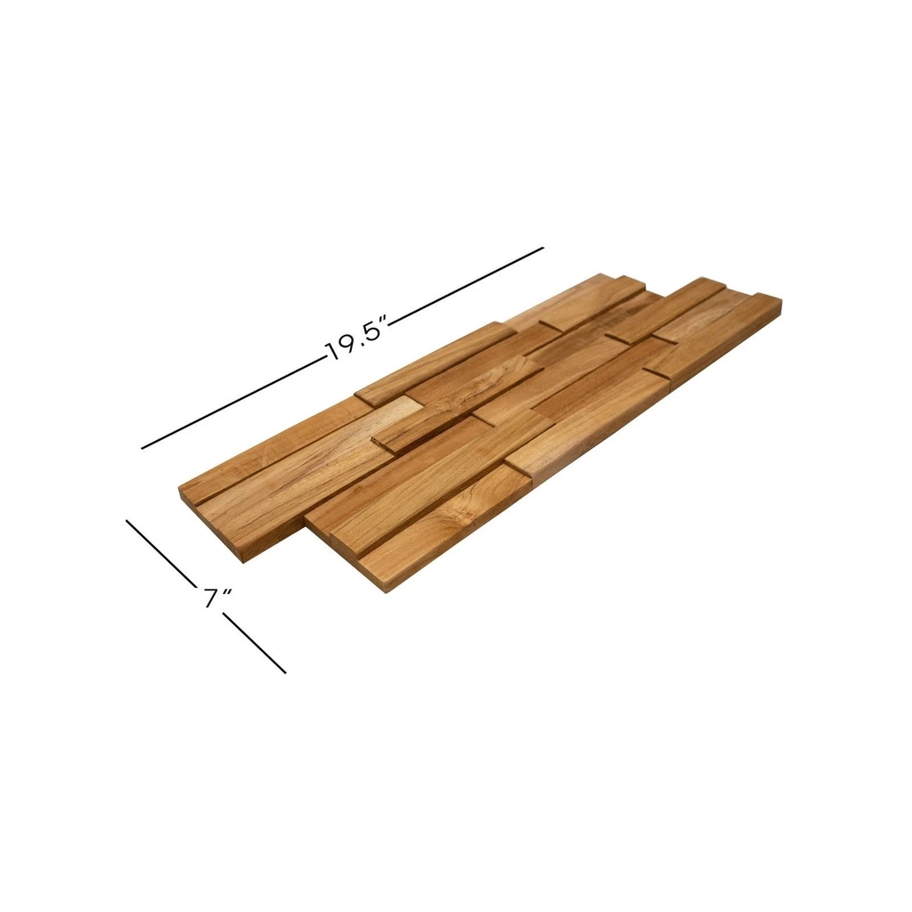 panel dinding kayu jati | wall cladding | panel kayu 3D