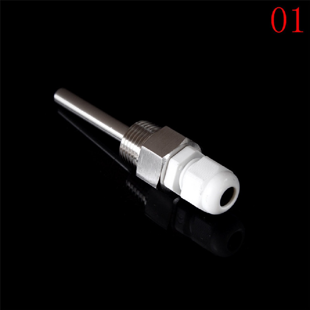 (lsingers1) Thermowell NPT Threads 50-250 Sensor Suhu Bahan Stainless Steel 1 / 2 &quot;