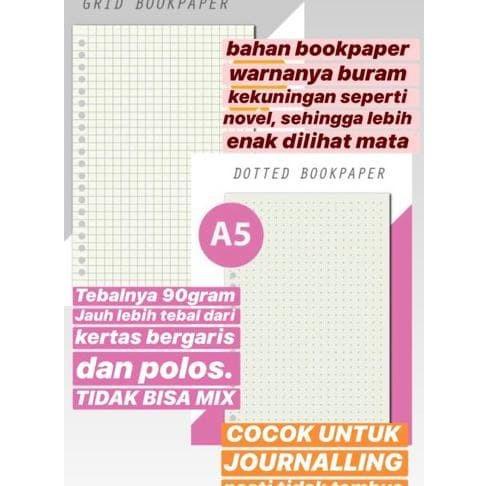 

Binder | Tambahan 50 Lembar Kertas Polos/Bergaris/Dotted/Grid Buku Tulis A4 & Kualitas Terbaik