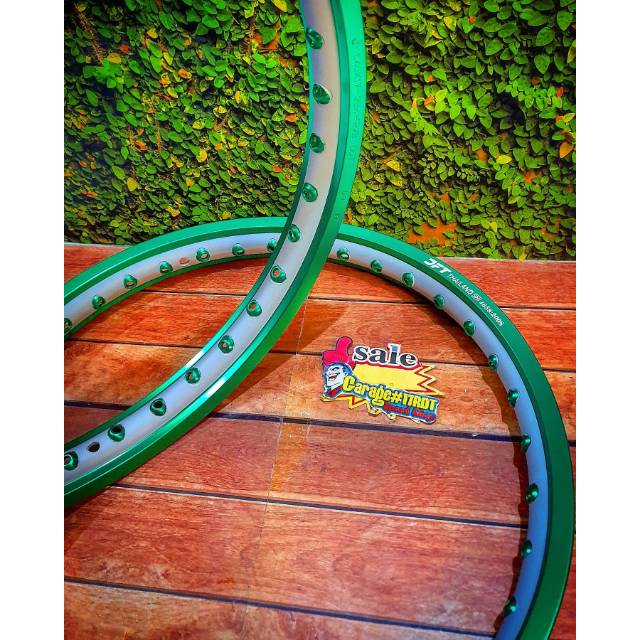 Velg DFT Thailand Rim Alloy Twotone Hijau Silver Ring 17 Ukuran 140 140 Original DFT Thailand.