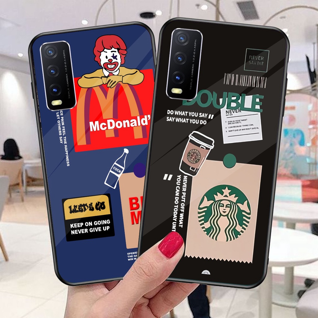 Case Glossy Motif MCD STB IPHONE 6 7 X XR 11 11 PRO 12 12 PRO 12 PRO MAX SAMSUNG A50 A50S A51 A52 A3