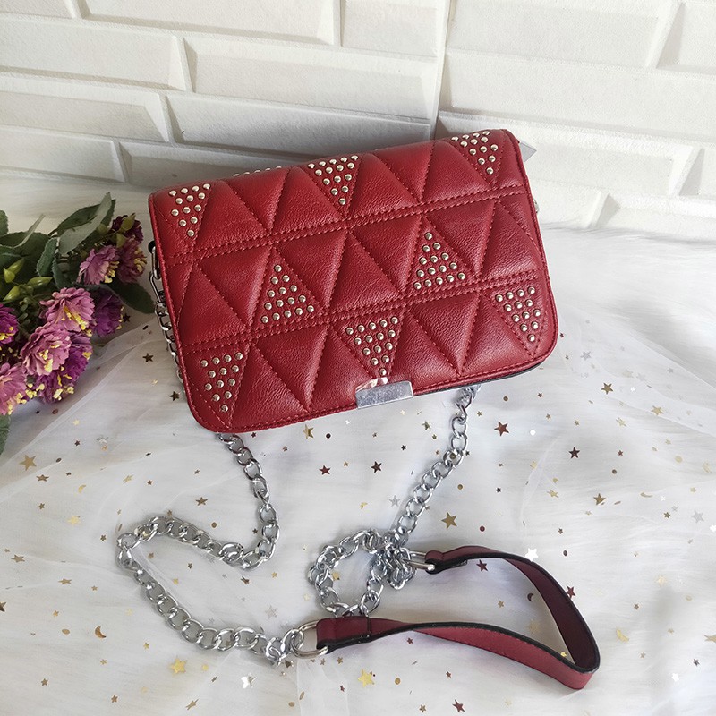 tas impor wanita selempang bahan kulit sentetis batam murah sling bag tali rantai