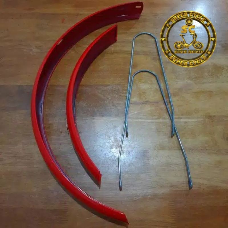 SPAKBOR SEPEDA MINI MINION 20 inchi MERAH