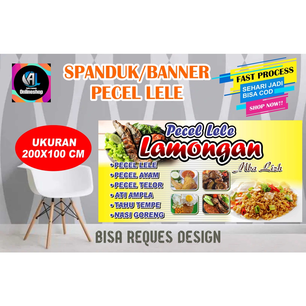 Spanduk, Banner Pecel Lele Lamongan