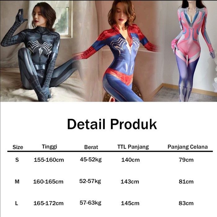 Lingerie Cosplay Spiderman Bodysuit Kostum Wanita Dewasa #98
