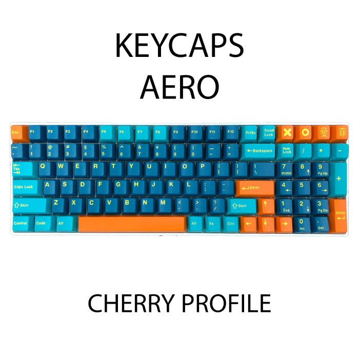 KEYCAPS ABS AERO CHERRY PROFILE DOUBLE SHOT MECHANICAL KEYBOARD