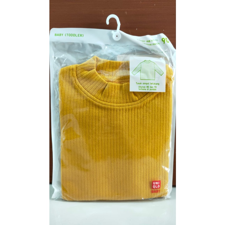 CUCI GUDANG T Shirt rib high neck Uniqlo