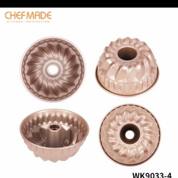 Chefmade Kugelhopf cake pan 4inch isi 4pcs - WK9033-4