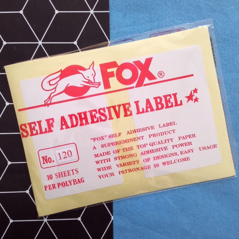 

Label Fox no. 120 (Isi 10 lembar)