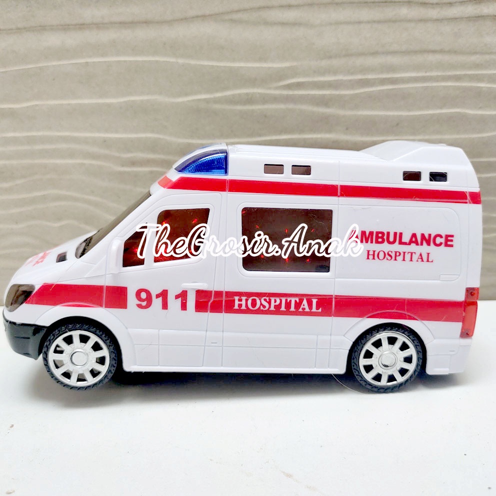 Mobil Ambulance Hospital 3D Lampu Musik