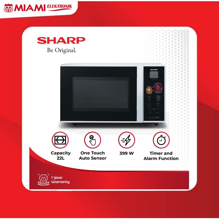 SHARP 22 Liter Touch Control Microwave Oven R-21A1(W)-IN / R21A1(W)IN / R21A1WIN