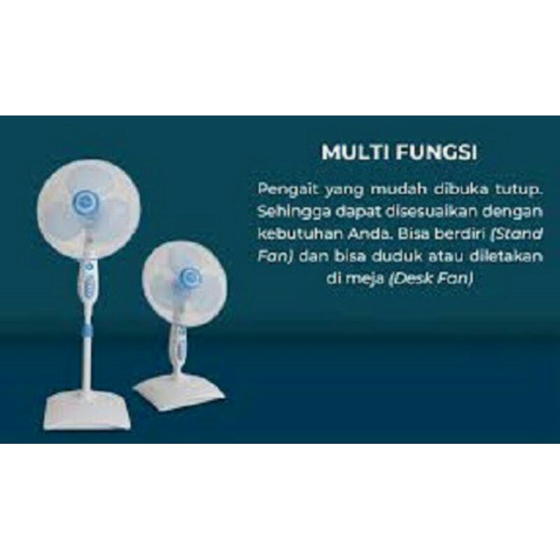 STAND FAN 16 inch KAS-1618 KB MIYAKO / KIPAS ANGIN BERDIRI 16 inch / KIPAS ANGIN KAKI KOTAK MIYAKO