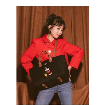 Gracegift Mickey Mouse canvas tote bag Medium