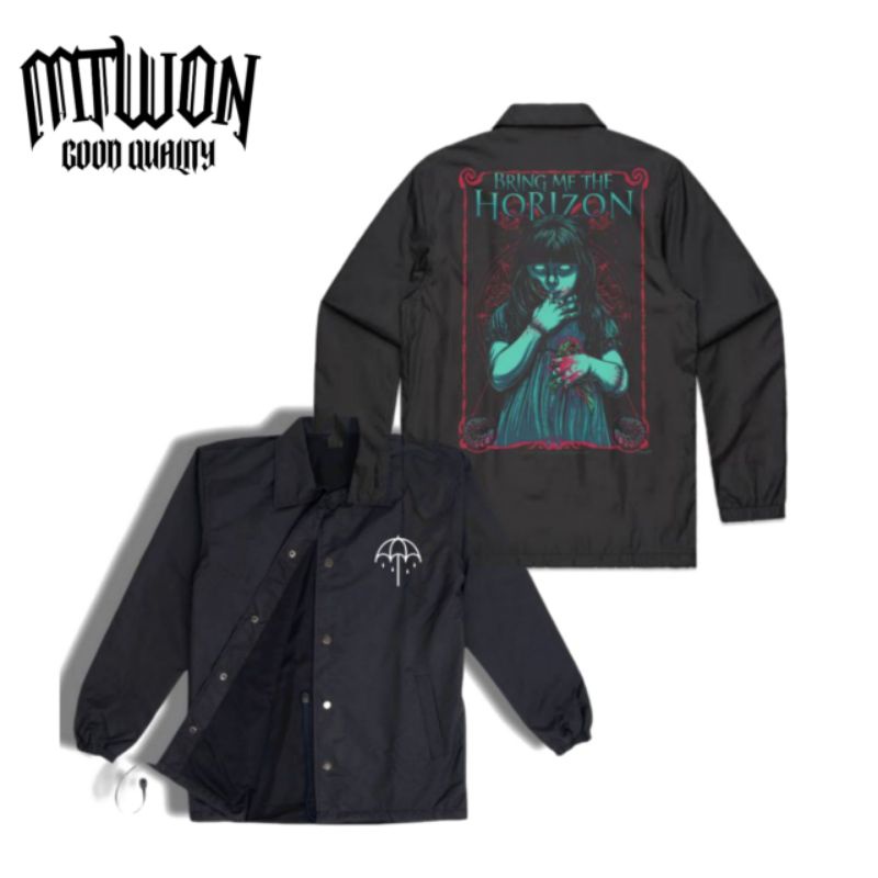 Coach jaket band BRING ME THE HORIZON (BMTH) METAL ROCK PUNK MUSIC windbreakers taslan jaket parasut