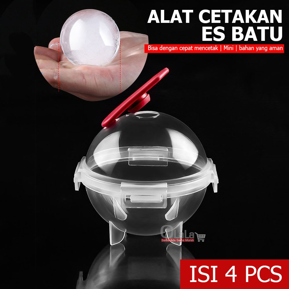 ALAT CETAKAN ES BATU BENTUK CUBE BULAT (4PCS) OLL-1165