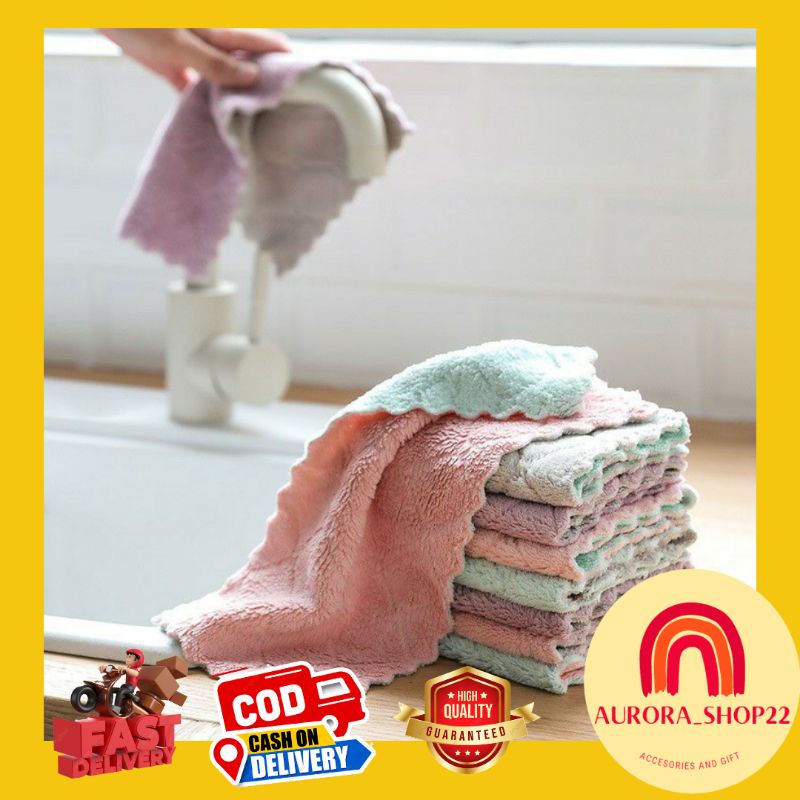 [COD] Kain Lap Microfiber Kain Lap Dapur Lap Piring Serbaguna Kain Lap Pembersih