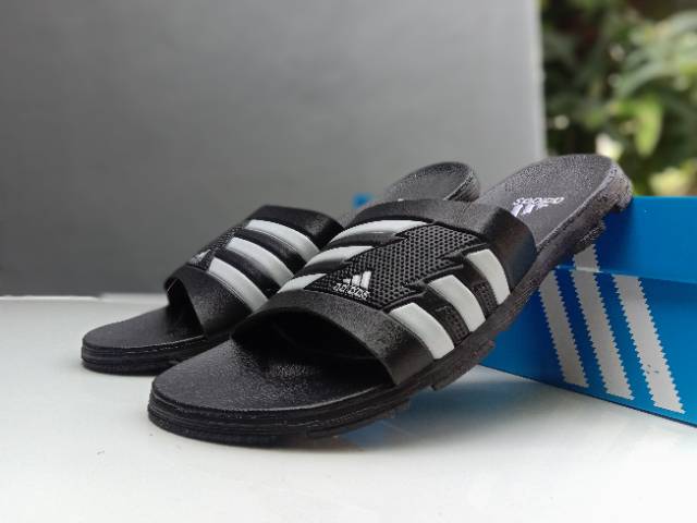 Sendal Adidas Pria dan Wanita / Sandal Distro Adidas Selop Kasual Cowok Cewek / Sandal Slide Sport