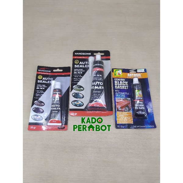 Lem autosil Black - lem auto sealer black gasket