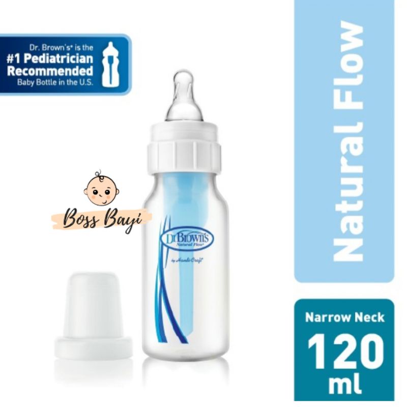 DR BROWNS Botol Natural Flow 60ml /120ml Interval Vent System Biru - Botol Dot Bayi Anak