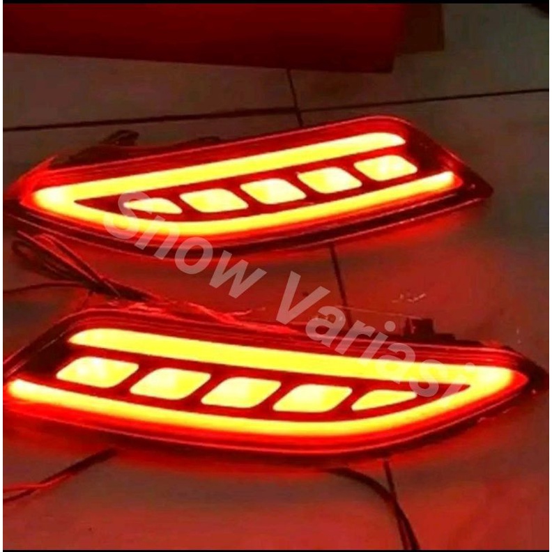 Rear reflektor MATA KUCING lampu bumper bemper belakang honda hrv led plasma cob 3 fungsi SEMUA TIPE