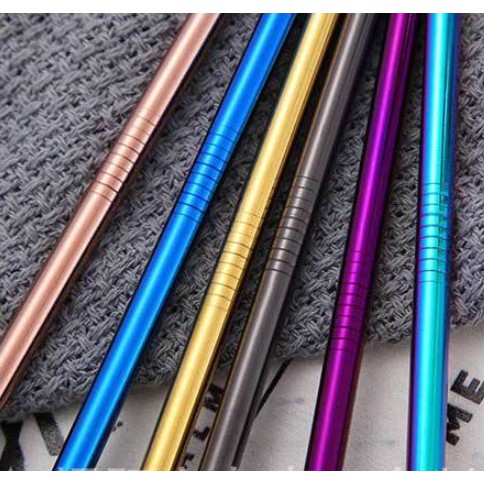 Set Sedotan Stainless Steel 7 in 1 / Stainless Steel Straw 7 in 1 / Sedotan Stainless Premium 7in1