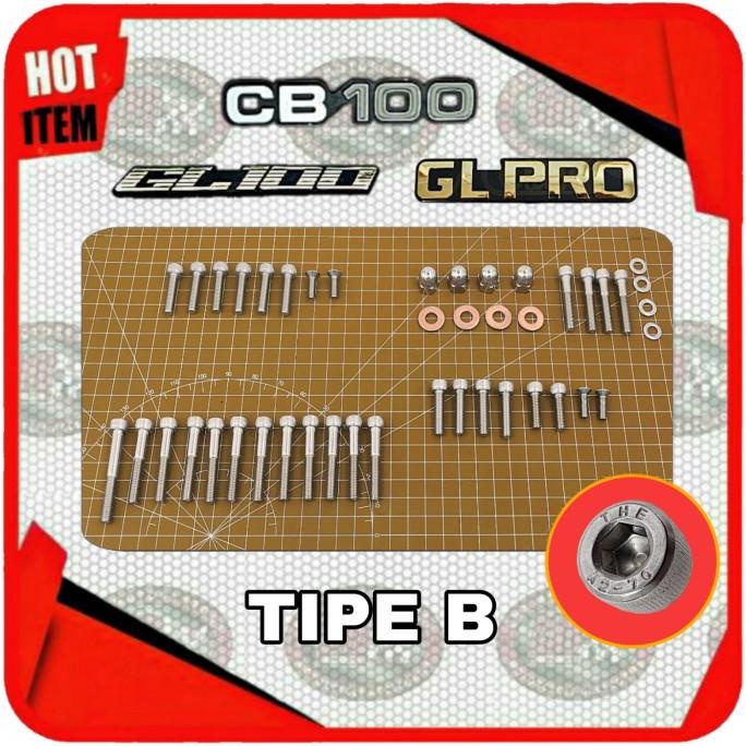 Baut L Stainless Set Mesin Honda Cb Gl 100 Gl Pro Series