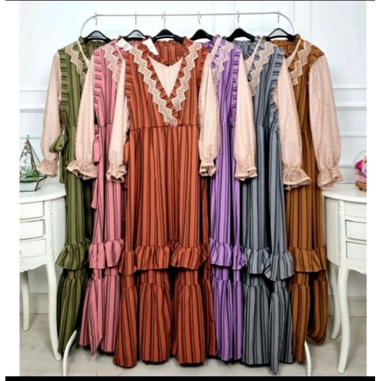 gamis mejiwang salur