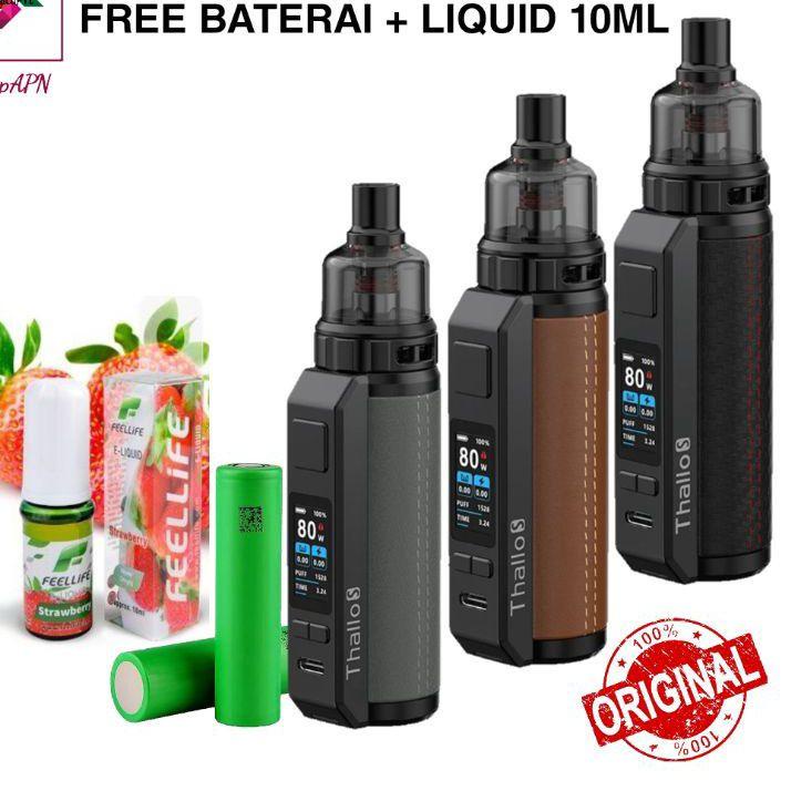 New elektronik tinta SALE!!Vapee Vapoor SMOKEE THALO S KIT 80W Free Baterai+L 10ml mesin uap|KD7