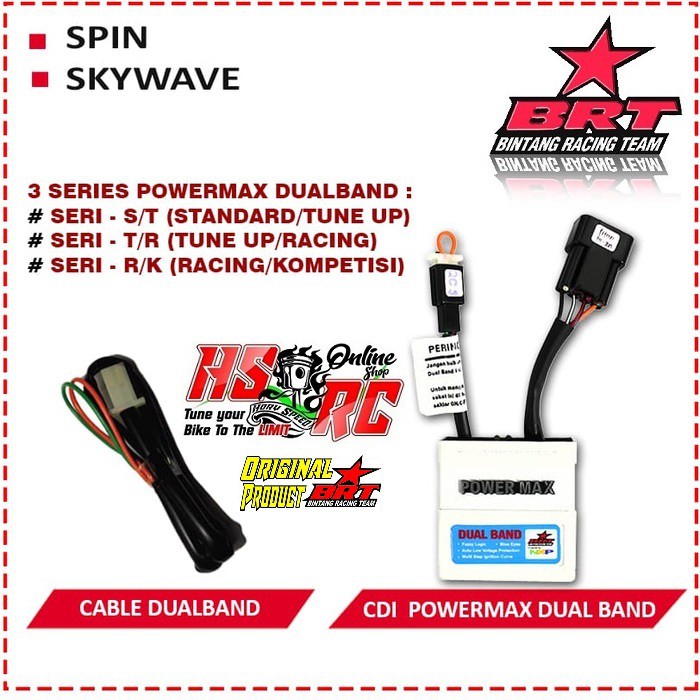 CDI Racing BRT POWER MAX Dual Band Suzuki SPIN Skywave Harian Balap Bore Up Tune Up CDI Spin 125