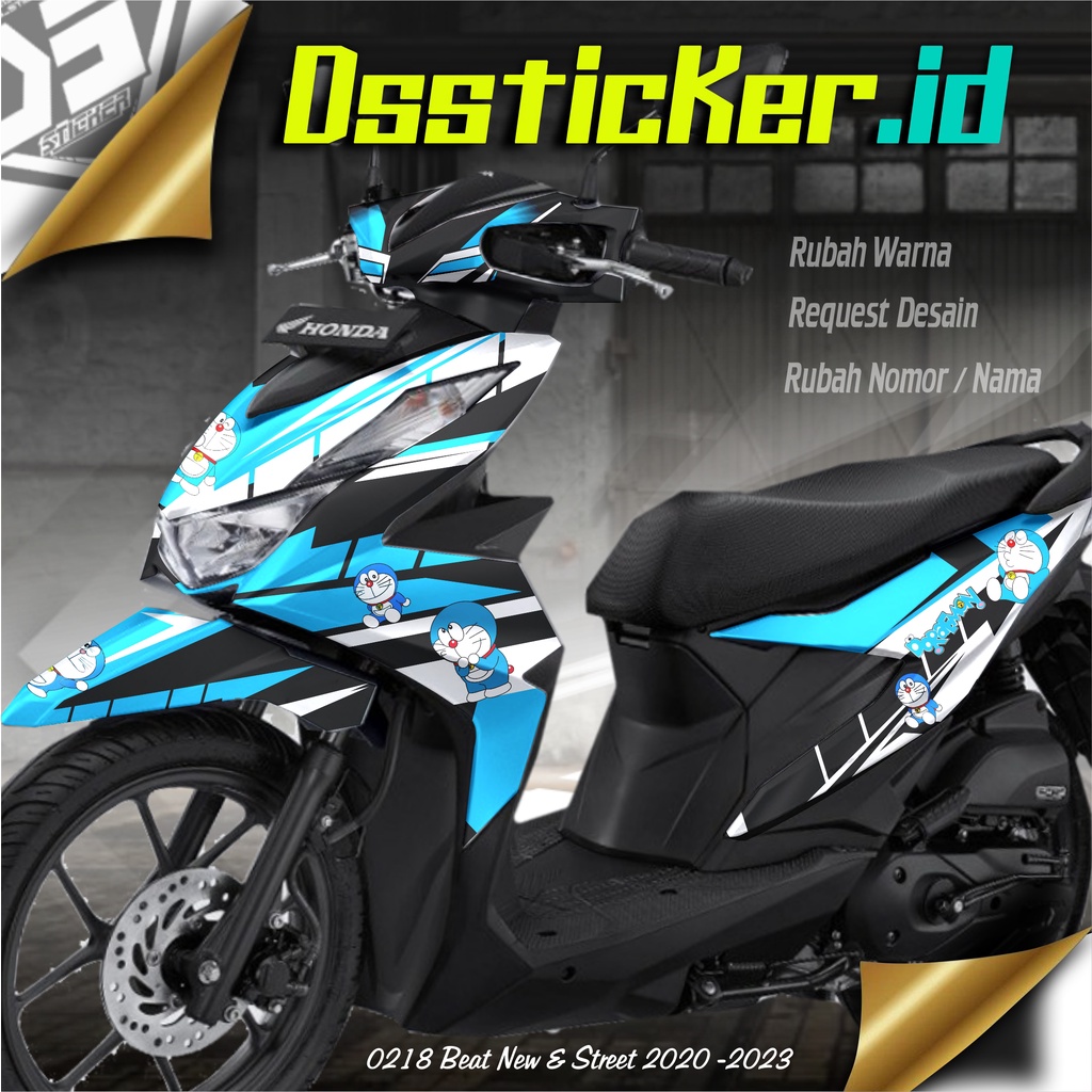 0218 Stiker Decal Beat Street 2020 Doraemon List Variasi Sticker