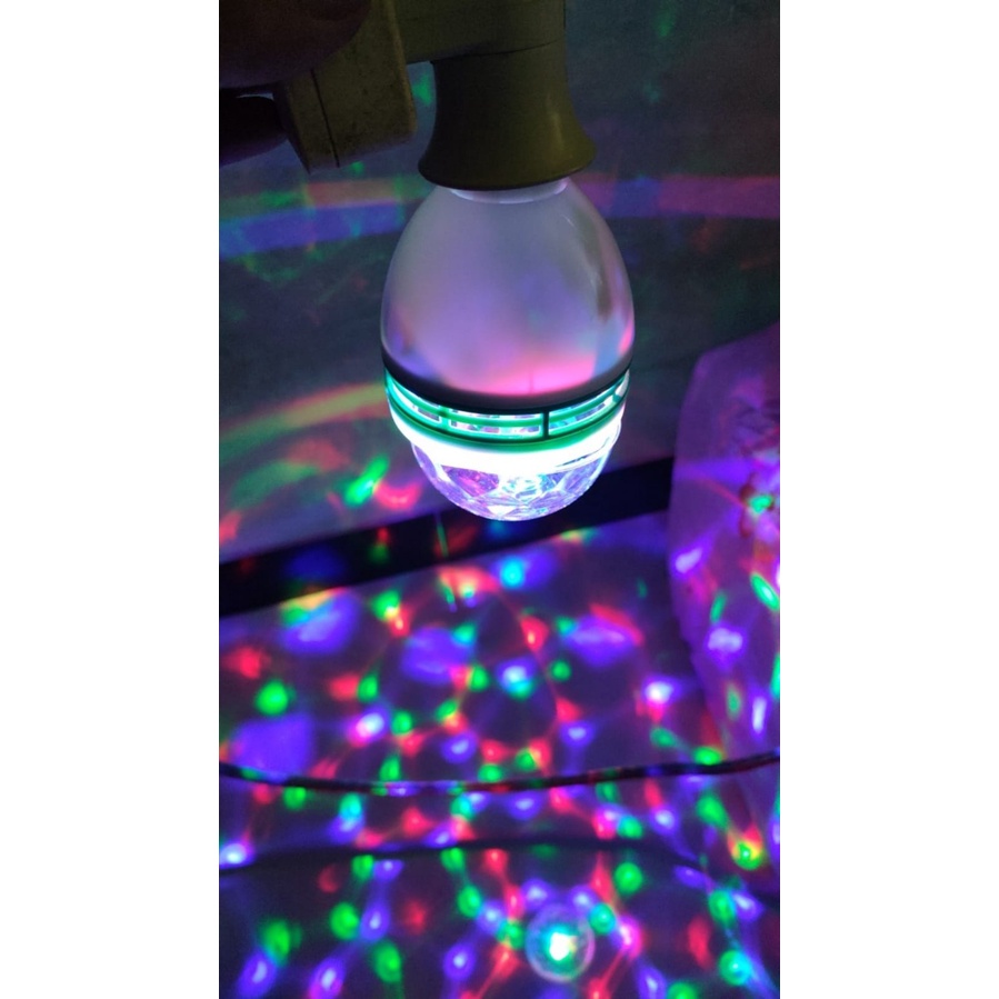 Lampu Disko Karaoke Berputar Otomatis Warna Warni Disco Lamp Pesta Panggung Dugem Warna Rainbow RGB Party