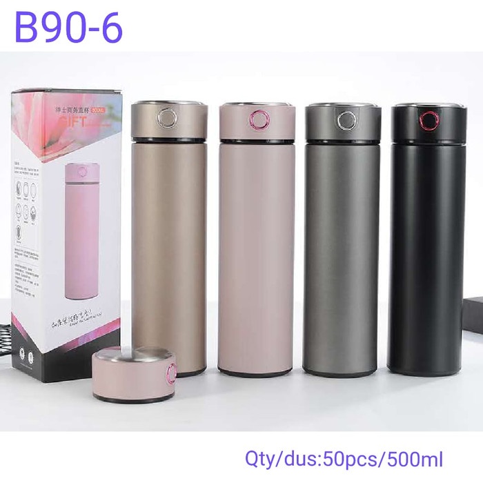 termos air panas GIFT Life Polos Stainless Steel 500ml / Botol Air Panas B90-6 - Abu-abu T6C9 tahan 