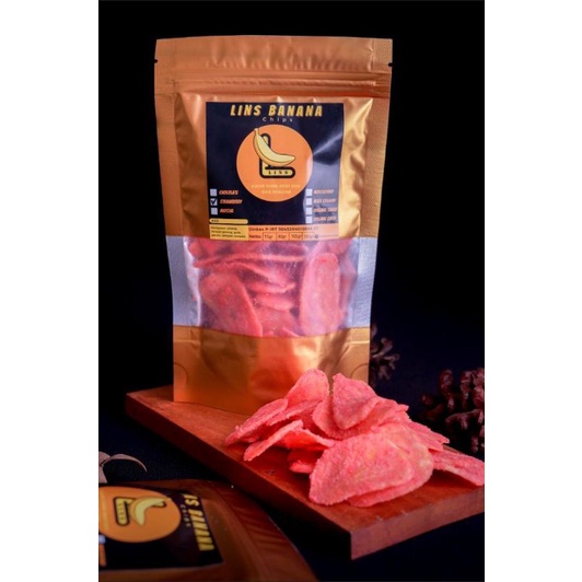 

Lins banana chips stroberi 180g