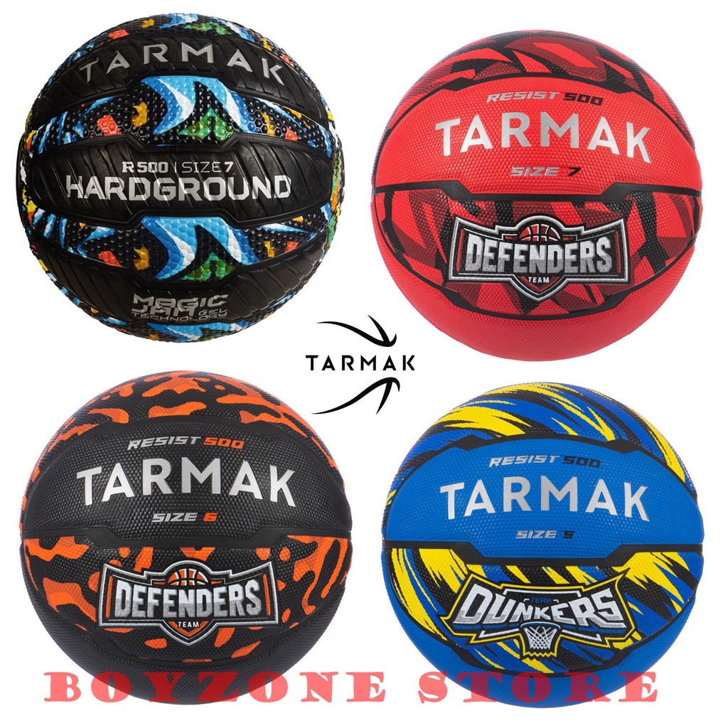 Bola Basket TARMAK R500 SIZE 7 FIBA OFFICIAL Rubber Bola Basket Karet Outdoor HARDGROUND