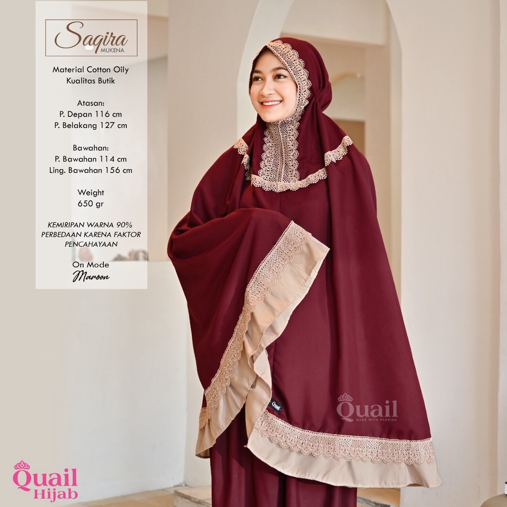 mukena exclusive Saqira by Quail Hijab