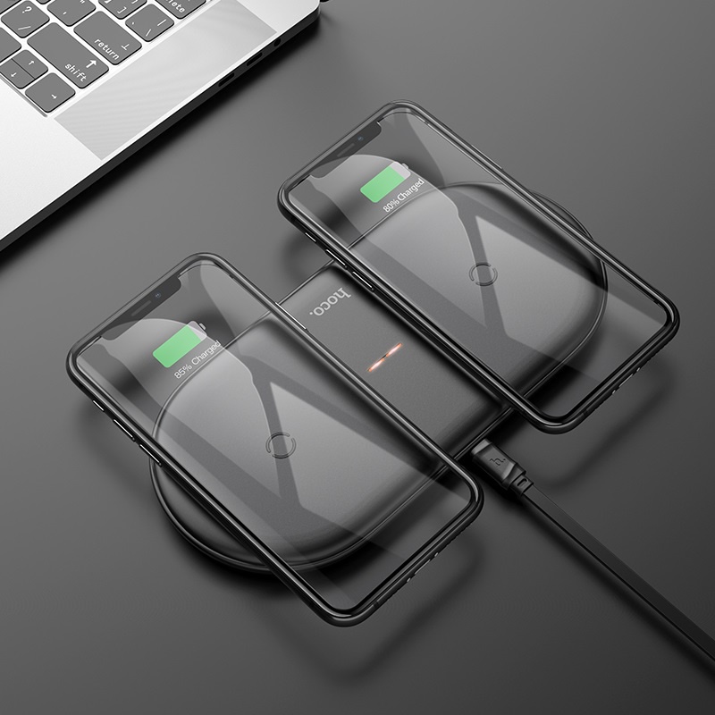Hoco Qi Wireless Charger Fast Charging 10W - CW23 - Black