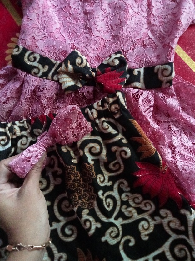 Ncr - Kebaya Batik Modern Anak 3-5 Th Dress Batik Casual Cecilia & Setelan Rok Pepplum Kids