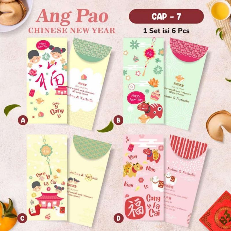 

Angpao Amplop Hampers Tag Hang Tag Label Imlek kerbau cow CNY 2021